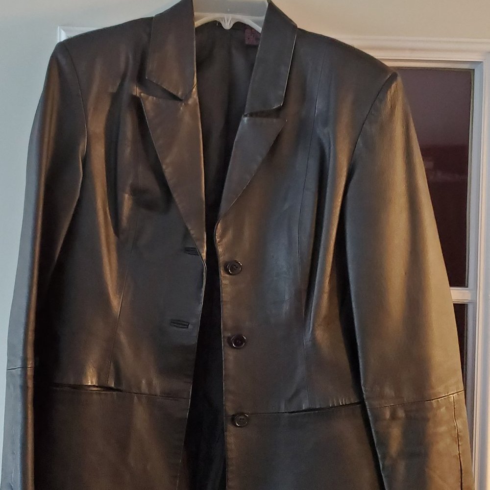 Leather blazer